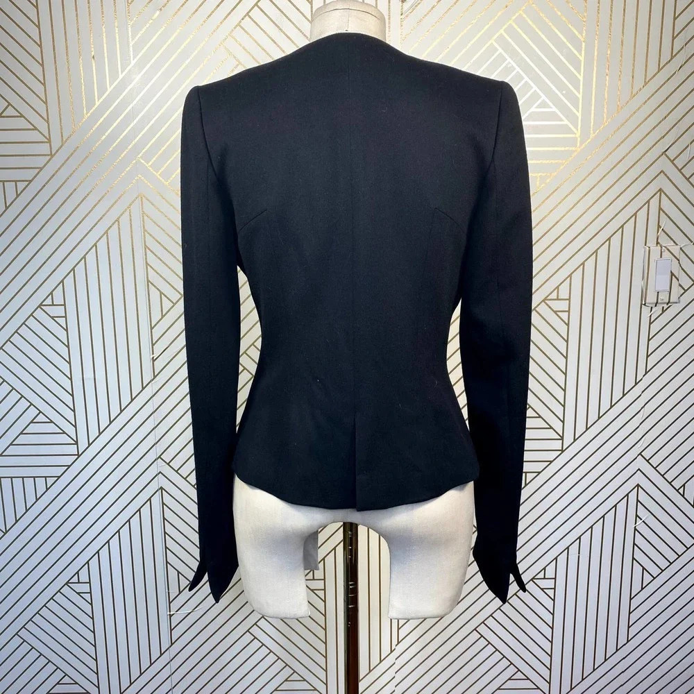 Chloe Black Tailored Asymmetric Blazer Jacket - Picture 8 of 12